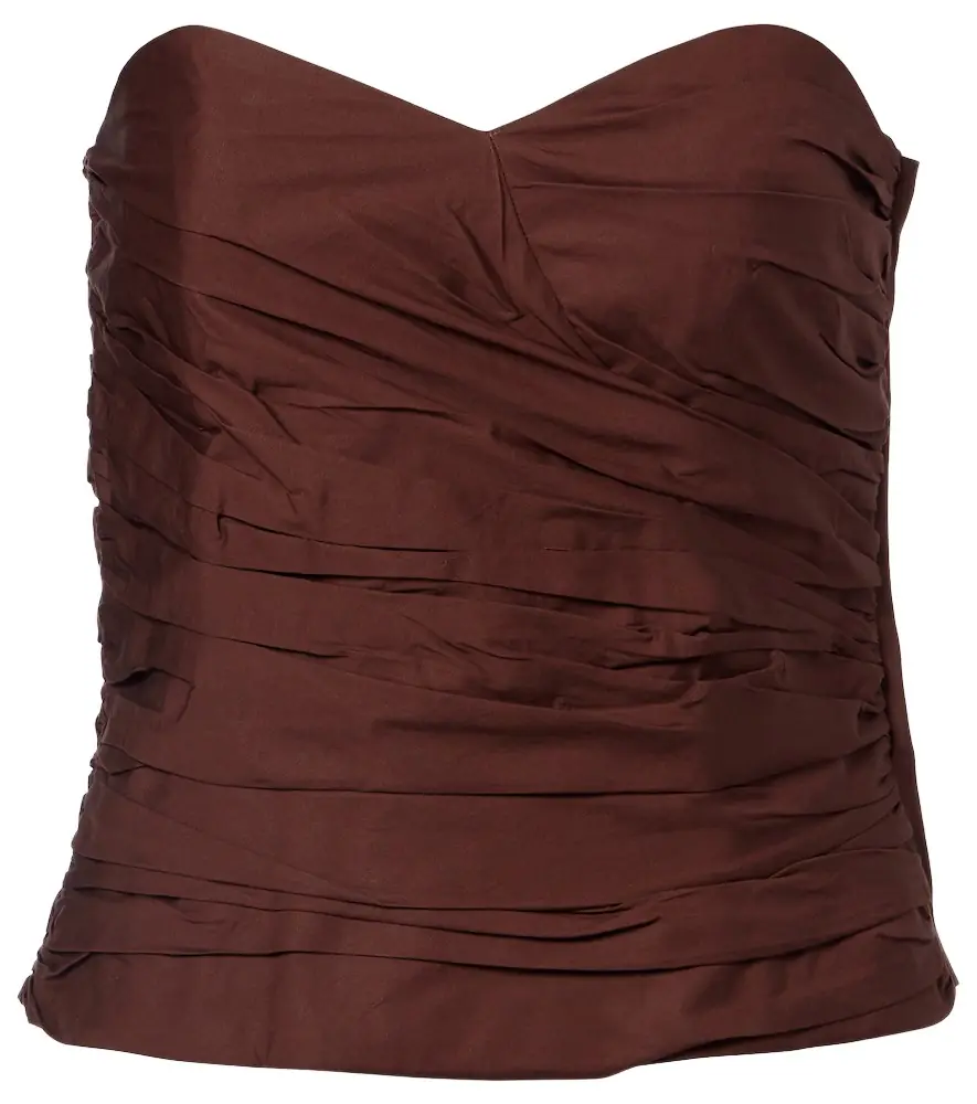 ADRIANA DEGREAS Opulence draped cotton corset | Image 1 ADRIANA DEGREAS Opulence draped cotton corset | Image 1