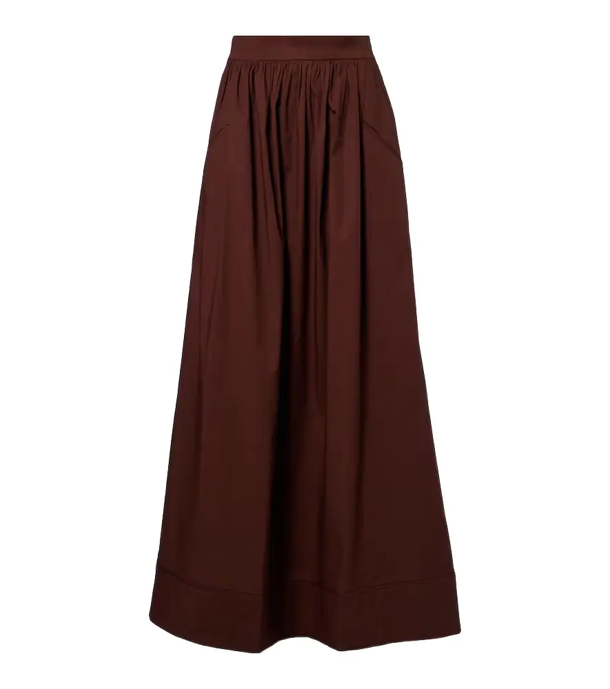 ADRIANA DEGREAS Pleated cotton maxi skirt | Image 1 ADRIANA DEGREAS Pleated cotton maxi skirt | Image 1