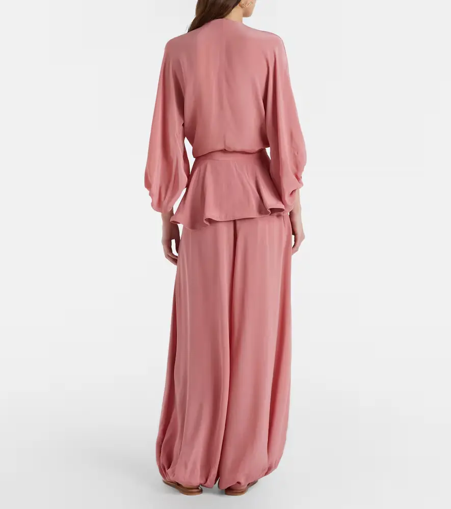 ADRIANA DEGREAS Solid Peplum balloon pants | Thumbnail 2