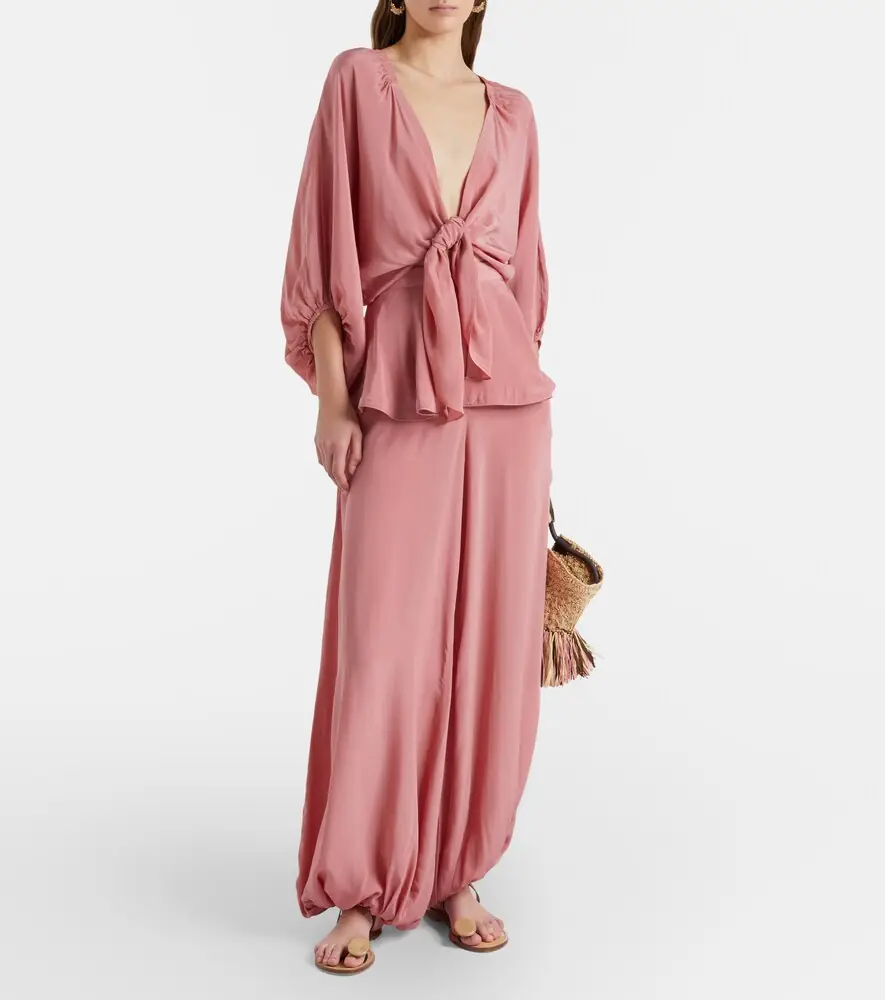 ADRIANA DEGREAS Solid Peplum balloon pants | Thumbnail 3