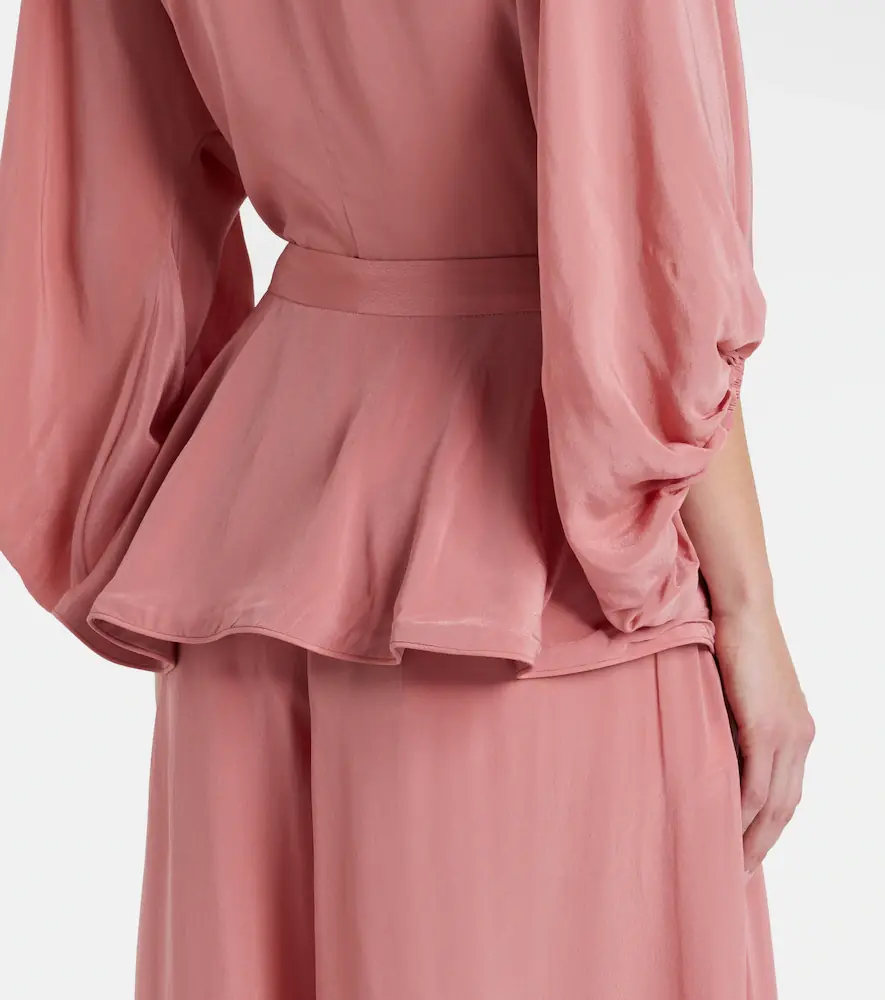 ADRIANA DEGREAS Solid Peplum balloon pants | Thumbnail 4