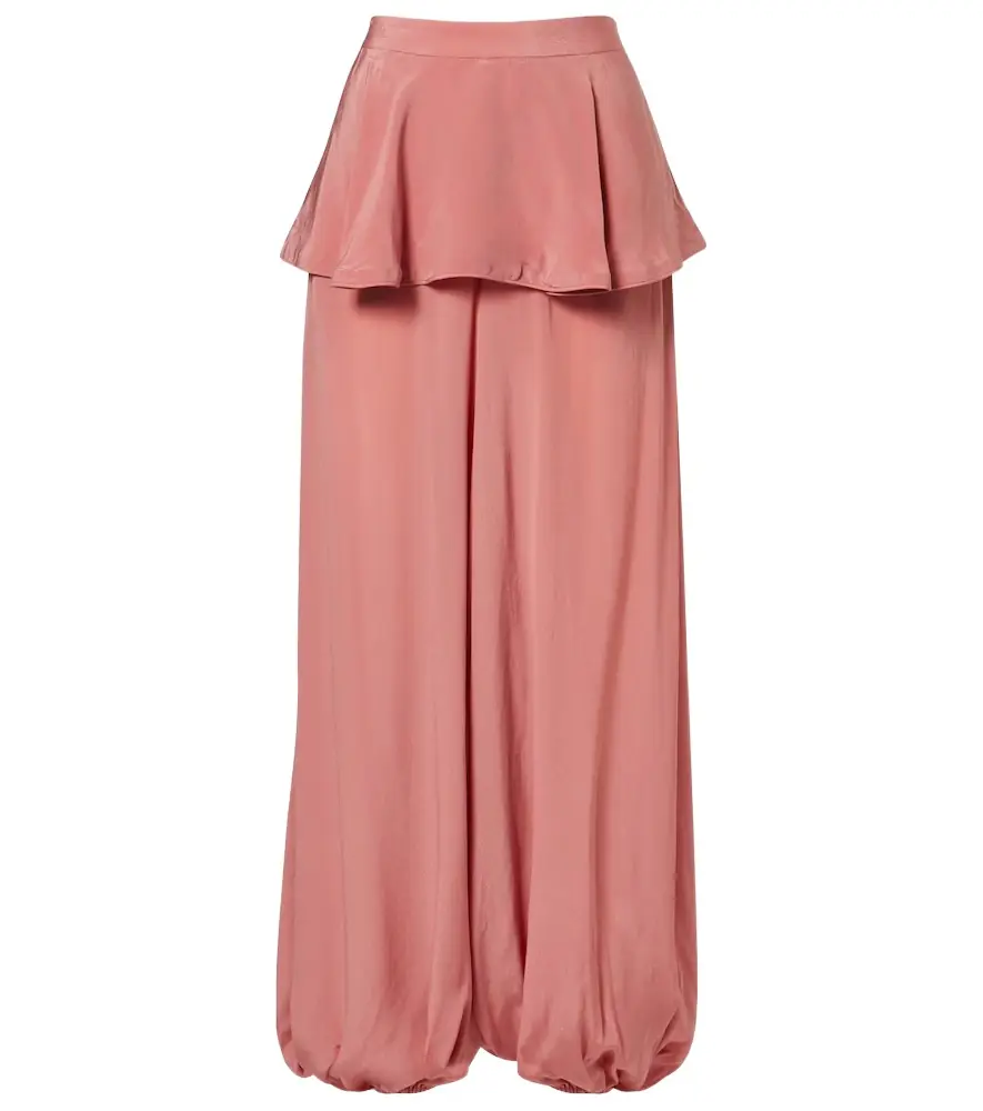 ADRIANA DEGREAS Solid Peplum balloon pants | Image 1 ADRIANA DEGREAS Solid Peplum balloon pants | Image 1