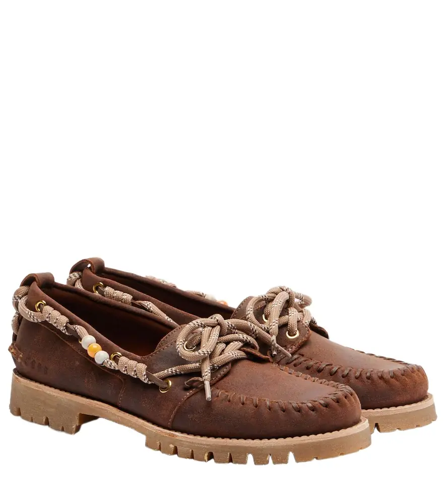 Golden Goose Cruise beaded suede boat shoes