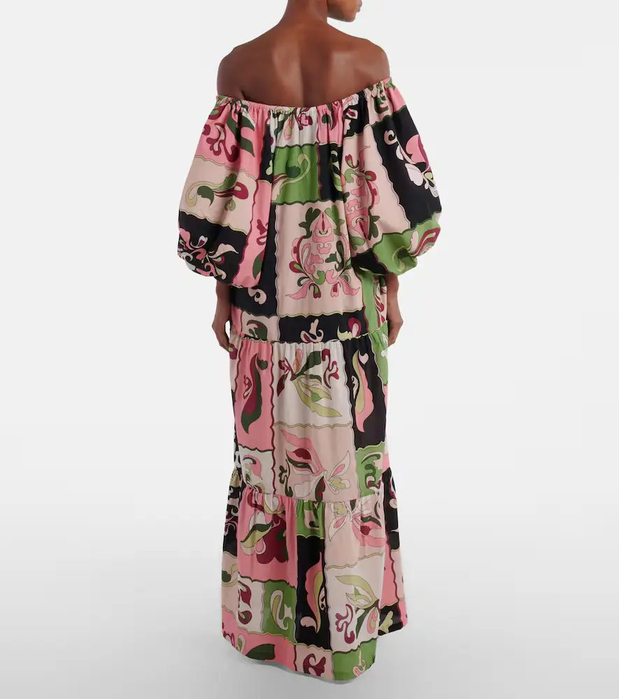 ADRIANA DEGREAS Printed off-shoulder cotton maxi dress | Thumbnail 2 ADRIANA DEGREAS Printed off-shoulder cotton maxi dress | Thumbnail 2
