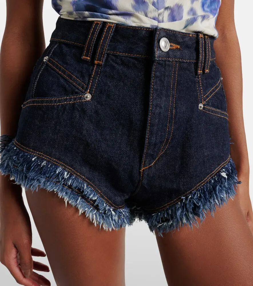 Isabel Marant Eneidala high-rise denim shorts | Thumbnail 5