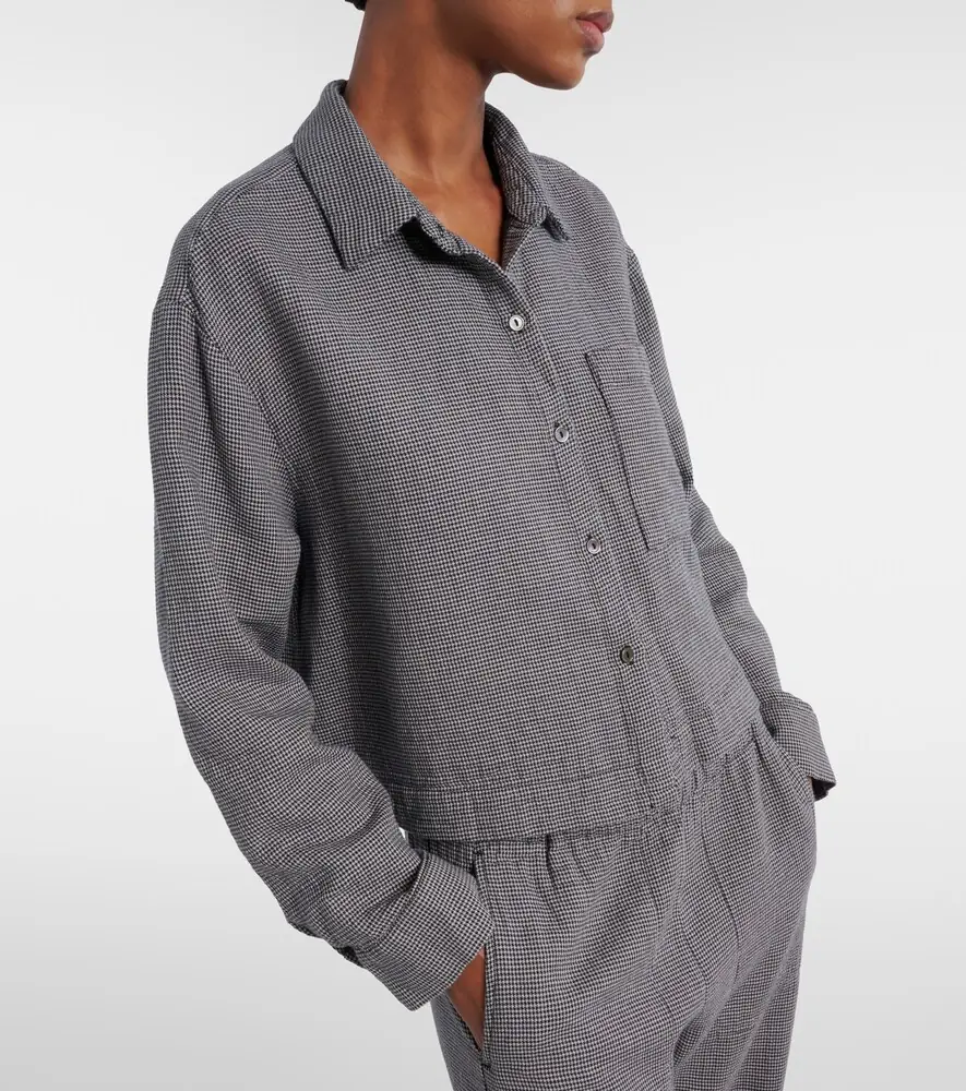 Velvet Adeline houndstooth cotton shirt | Thumbnail 4