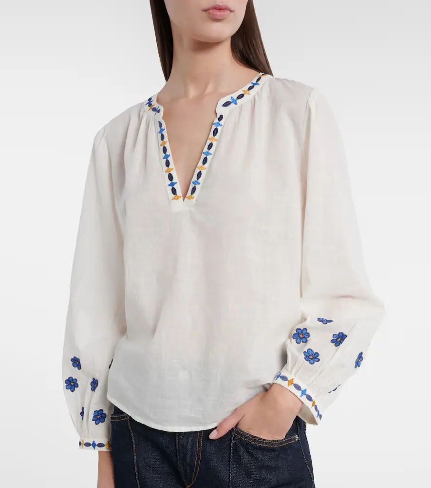 Velvet Amani embroidered cotton blouse | Thumbnail 3 Velvet Amani embroidered cotton blouse | Thumbnail 3