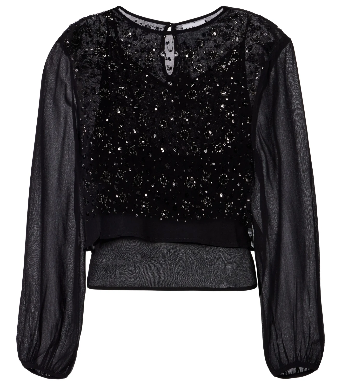 Marlowe sequinned sheer top Marlowe sequinned sheer top