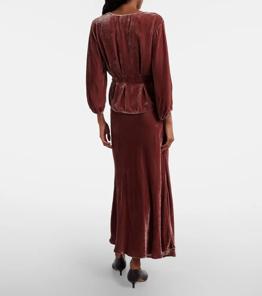 Velvet Felicity midi skirt | Thumbnail 5