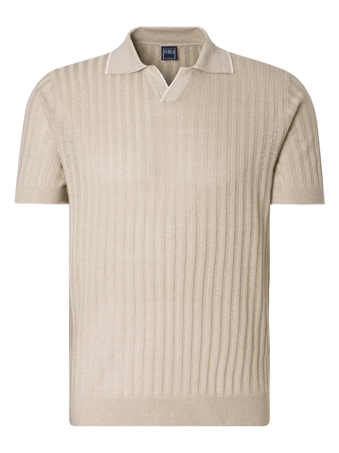 FEDELI Soul linen and cotton polo shirt