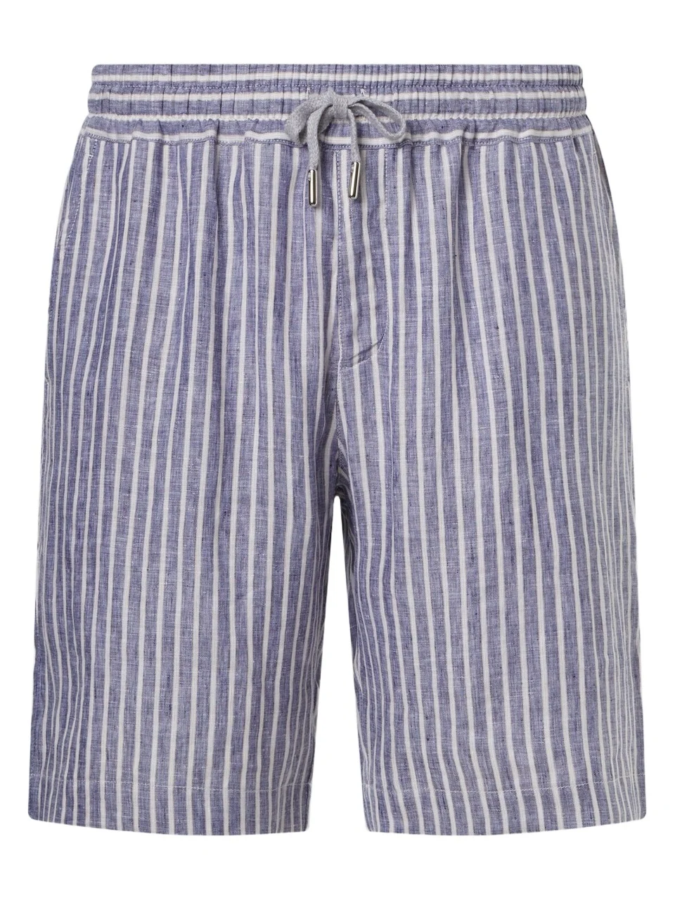 FEDELI Alfa striped linen Bermuda shorts