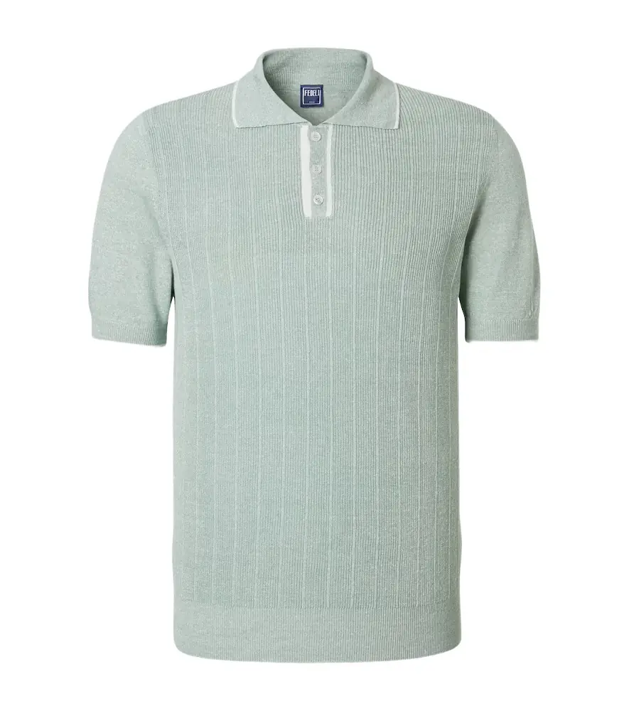 Fedeli Dodo linen and cotton polo shirt | Image 1 Fedeli Dodo linen and cotton polo shirt | Image 1