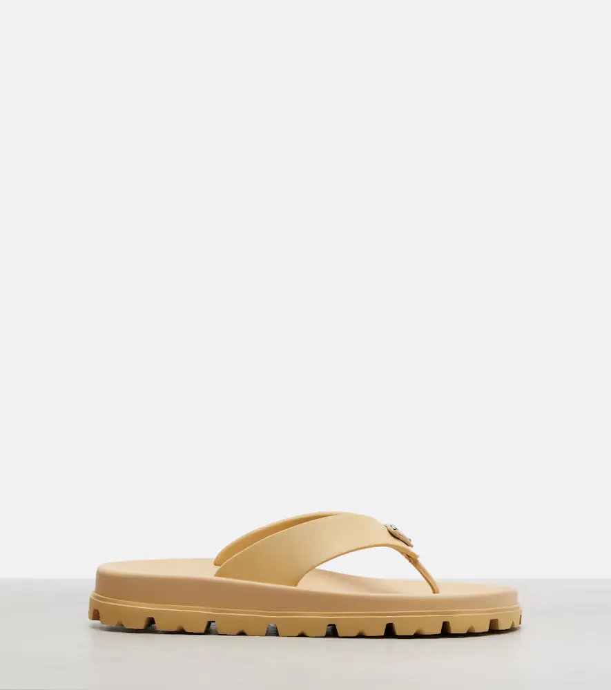 Prada Logo thong sandals | Thumbnail 4