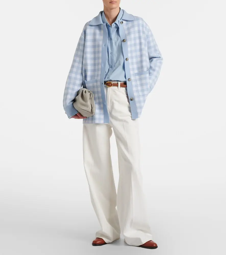 Jardin des Orangers Gingham wool and cashmere cardigan | Thumbnail 3 Jardin des Orangers Gingham wool and cashmere cardigan | Thumbnail 3
