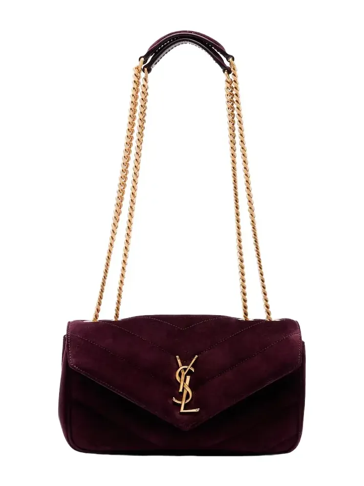 Loulou Small matelassé suede shoulder bag Loulou Small matelassé suede shoulder bag