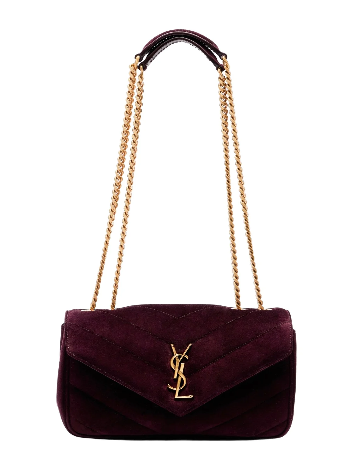 Loulou Small matelassé suede shoulder bag Loulou Small matelassé suede shoulder bag