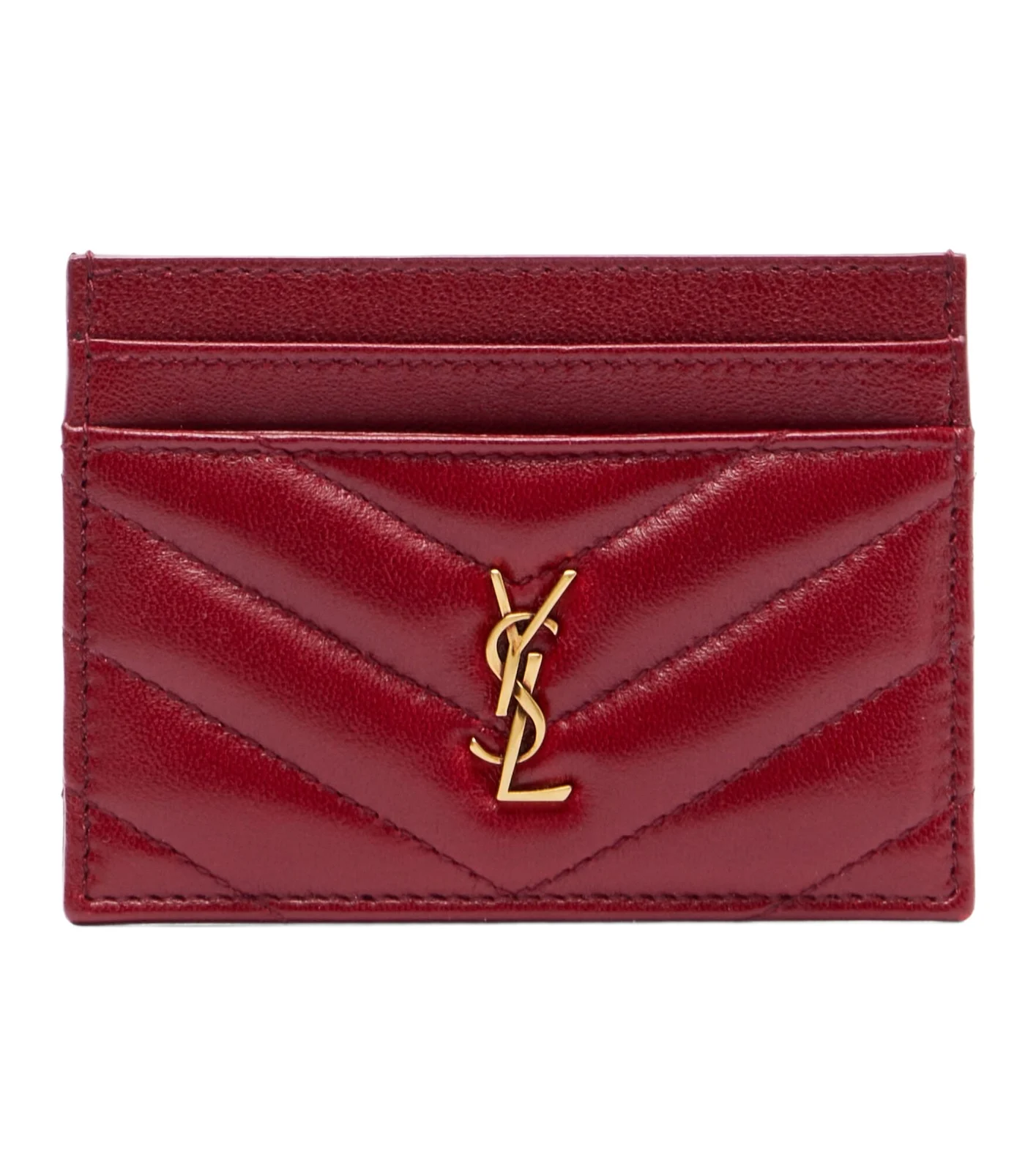 Saint Laurent Cassandre matelassé leather card holder