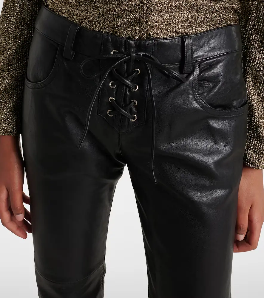Isabel Marant Vanel leather straight pants | Thumbnail 3 Isabel Marant Vanel leather straight pants | Thumbnail 3