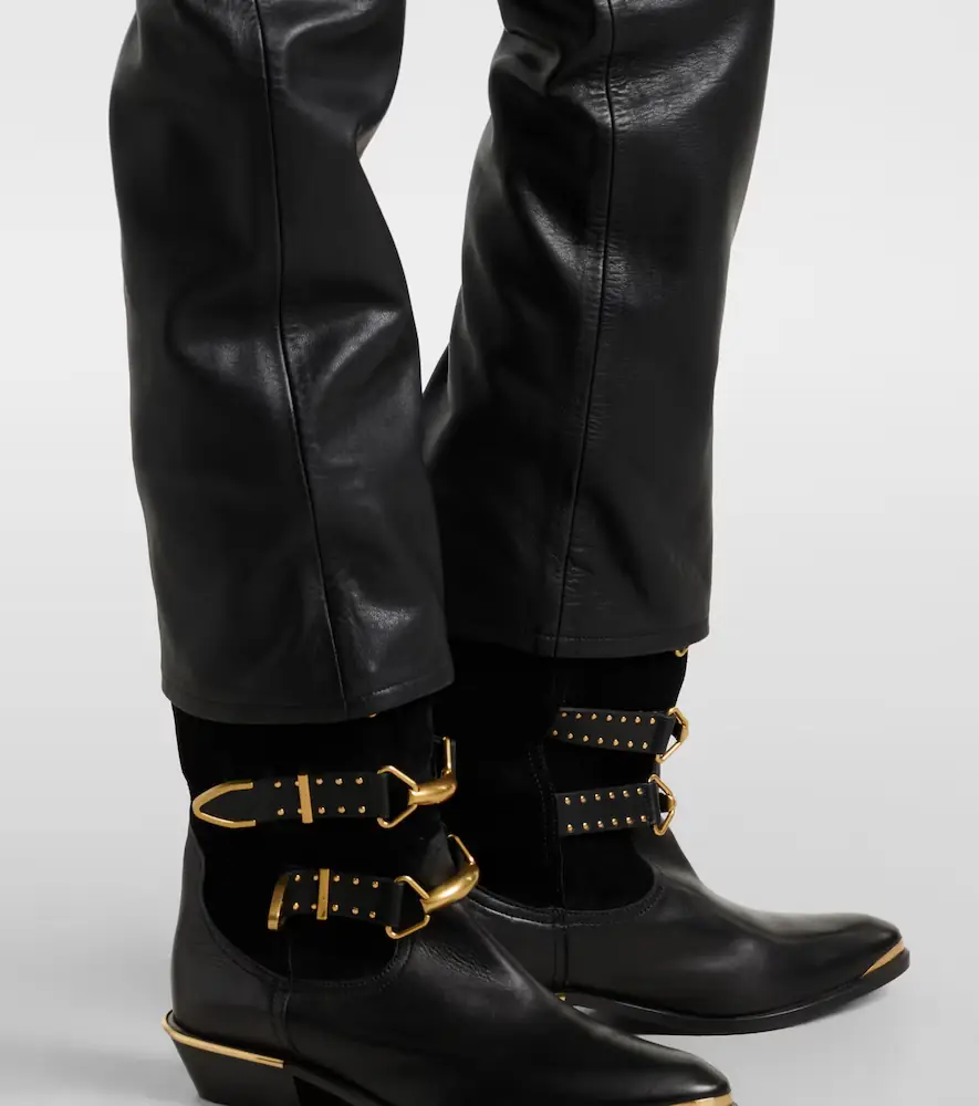 Isabel Marant Vanel leather straight pants | Thumbnail 6 Isabel Marant Vanel leather straight pants | Thumbnail 6