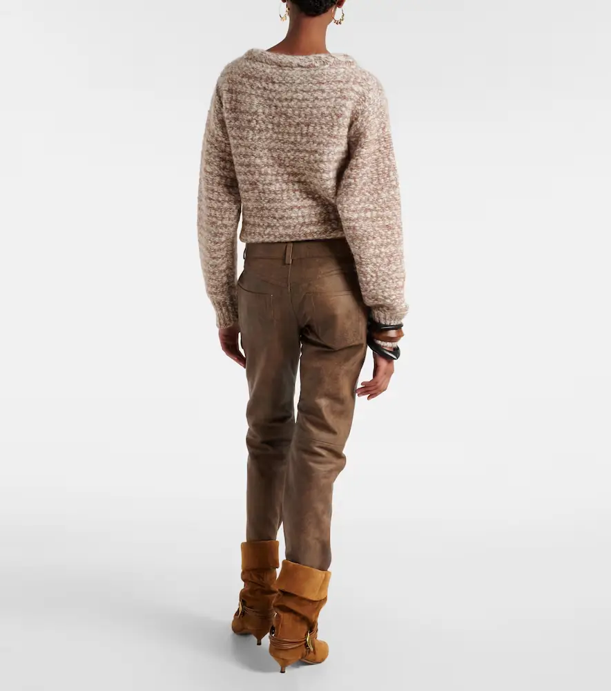 Isabel Marant Vanel leather straight pants | Thumbnail 2
