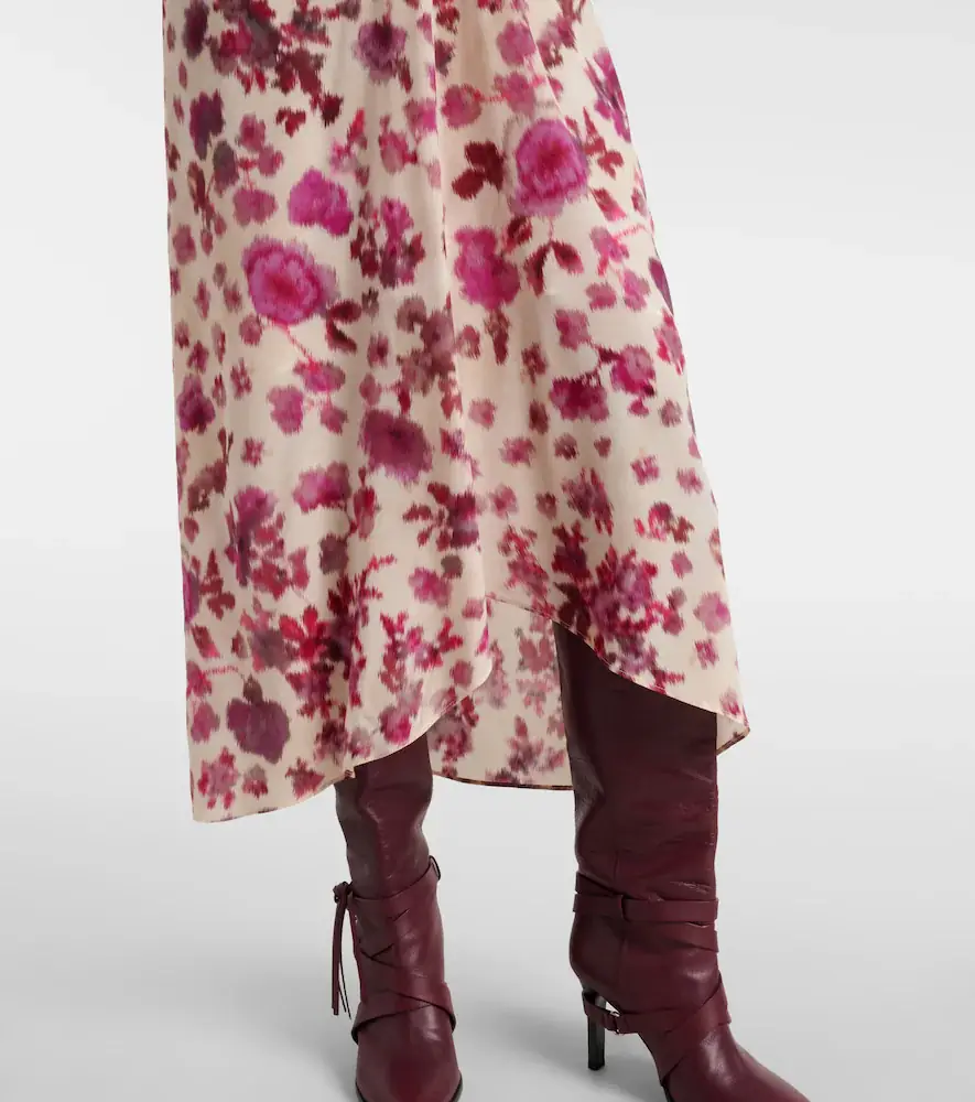 Isabel Marant Albini floral silk-blend midi dress | Thumbnail 5