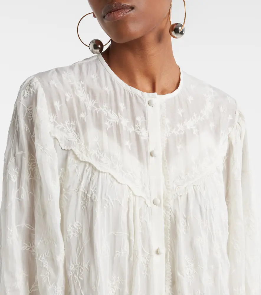 Isabel Marant Zame embroidered cotton and silk minidress | Thumbnail 2