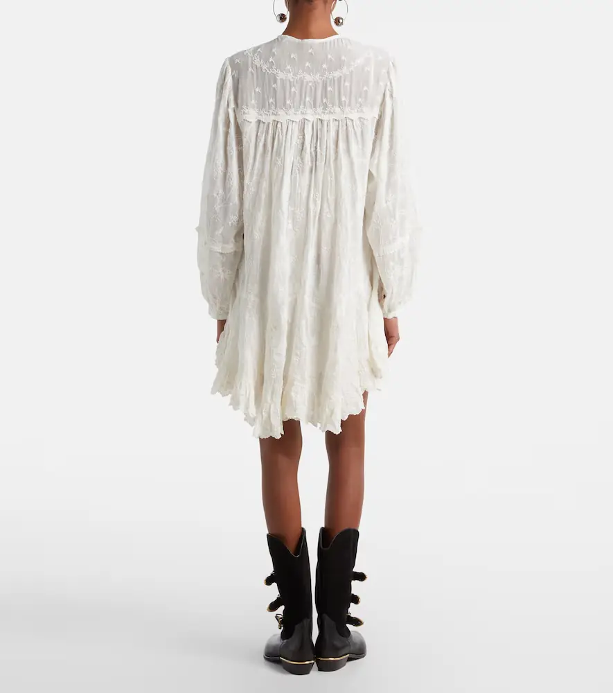 Isabel Marant Zame embroidered cotton and silk minidress | Thumbnail 5