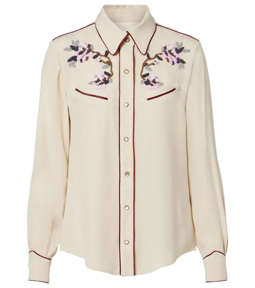 Isabel Marant Yzea beaded cady shirt