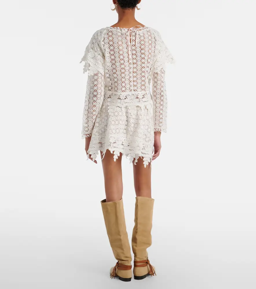 Isabel Marant Hanta floral cotton lace miniskirt | Thumbnail 3
