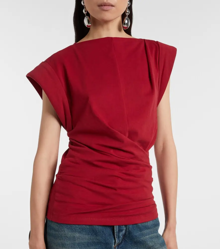 Isabel Marant Draped cotton jersey top | Thumbnail 4 Isabel Marant Draped cotton jersey top | Thumbnail 4