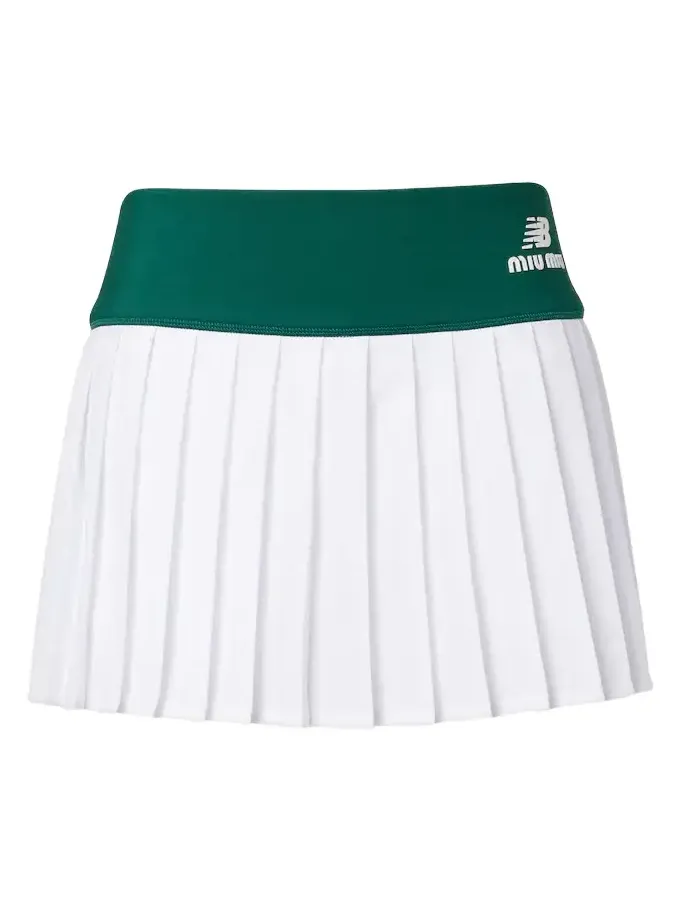 x New Balance pleated jersey miniskirt