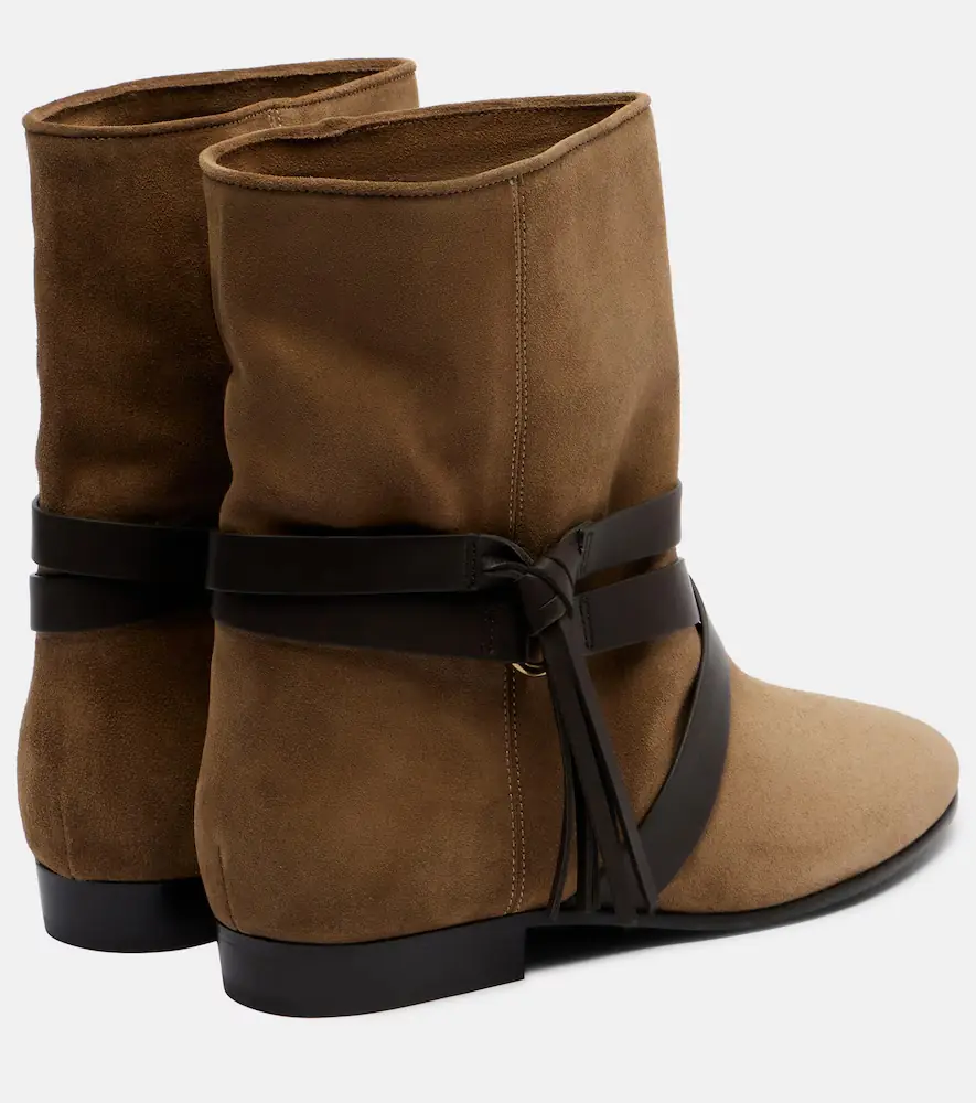 Isabel Marant Rejen leather-trimmed suede ankle boots | Thumbnail 2 Isabel Marant Rejen leather-trimmed suede ankle boots | Thumbnail 2