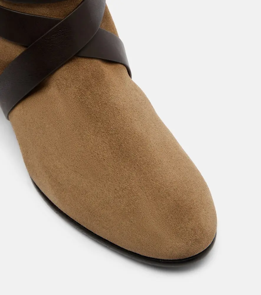 Isabel Marant Rejen leather-trimmed suede ankle boots | Thumbnail 4 Isabel Marant Rejen leather-trimmed suede ankle boots | Thumbnail 4