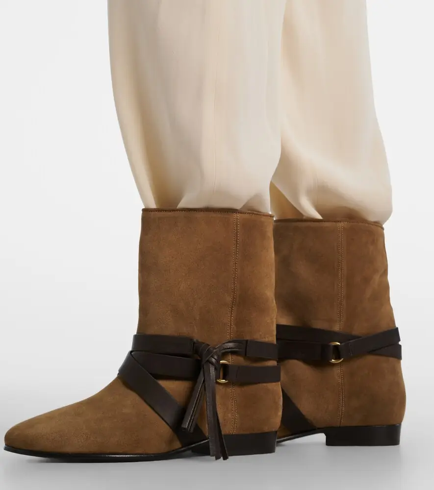 Isabel Marant Rejen leather-trimmed suede ankle boots | Thumbnail 6 Isabel Marant Rejen leather-trimmed suede ankle boots | Thumbnail 6