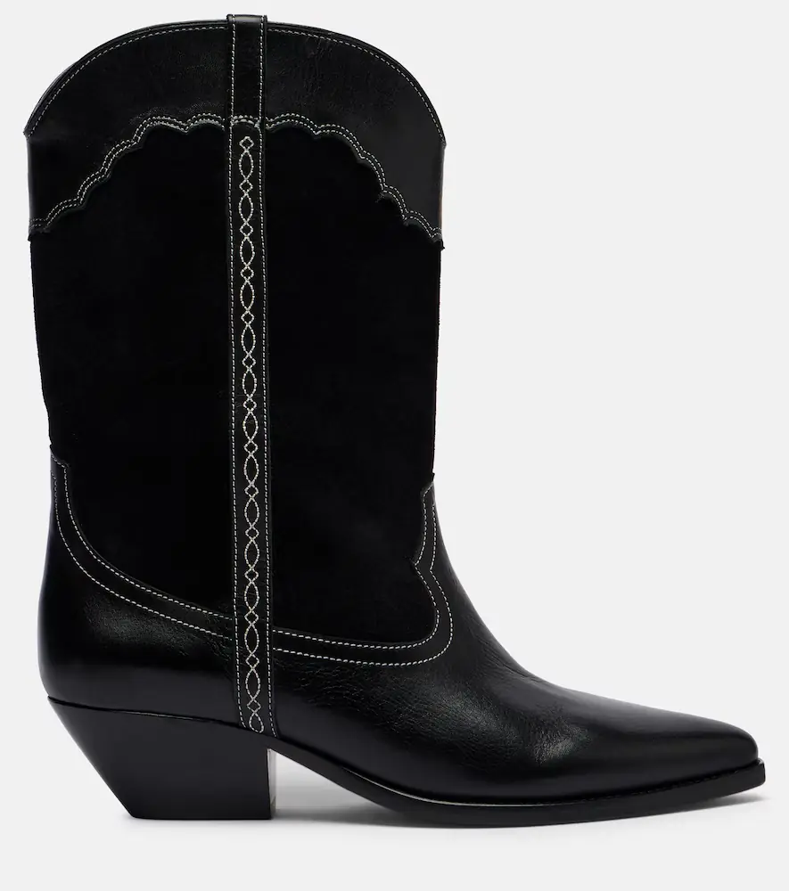 Isabel Marant Duerte 40 leather and suede cowboy boots | Thumbnail 3