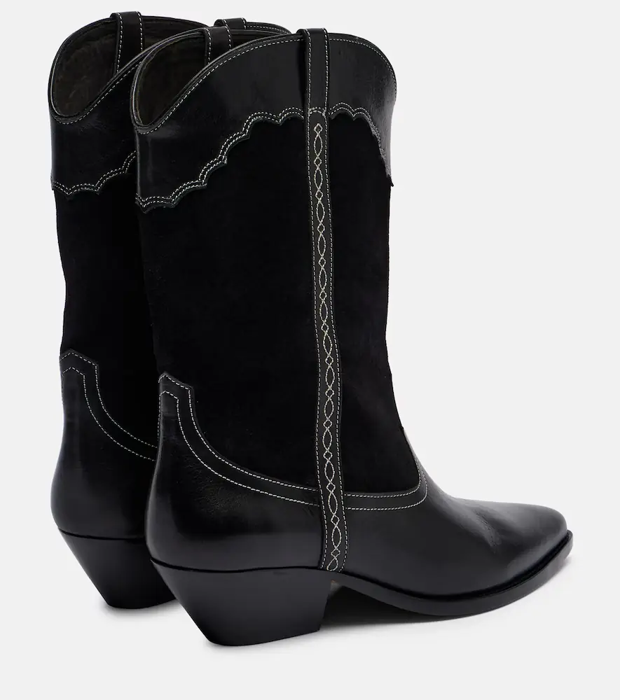 Isabel Marant Duerte 40 leather and suede cowboy boots | Thumbnail 4