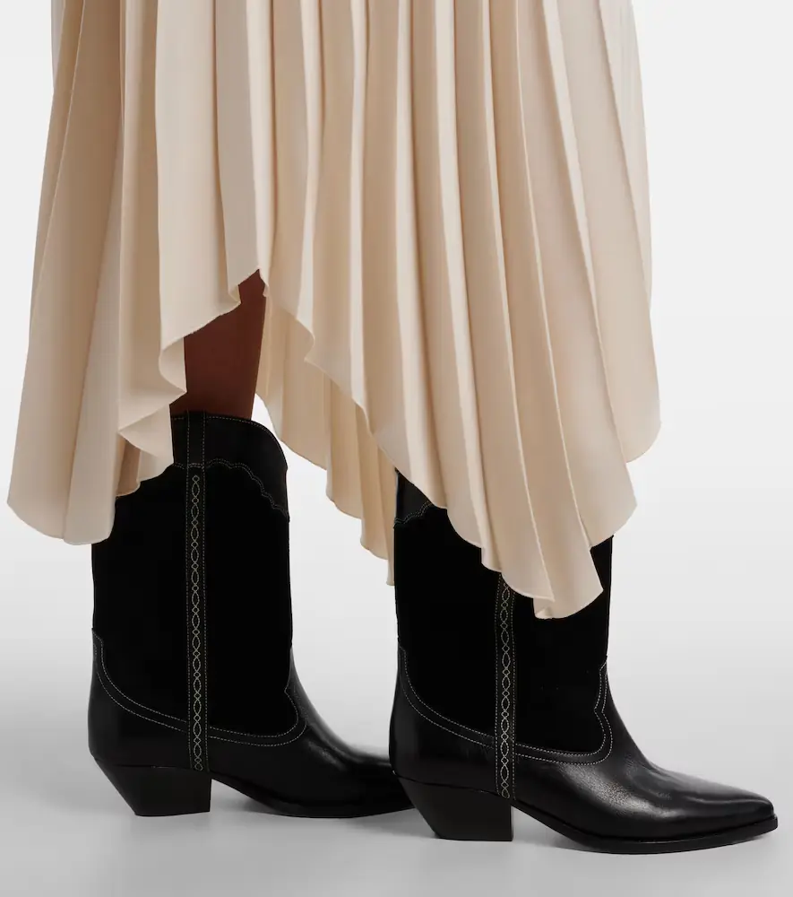 Isabel Marant Duerte 40 leather and suede cowboy boots | Thumbnail 5