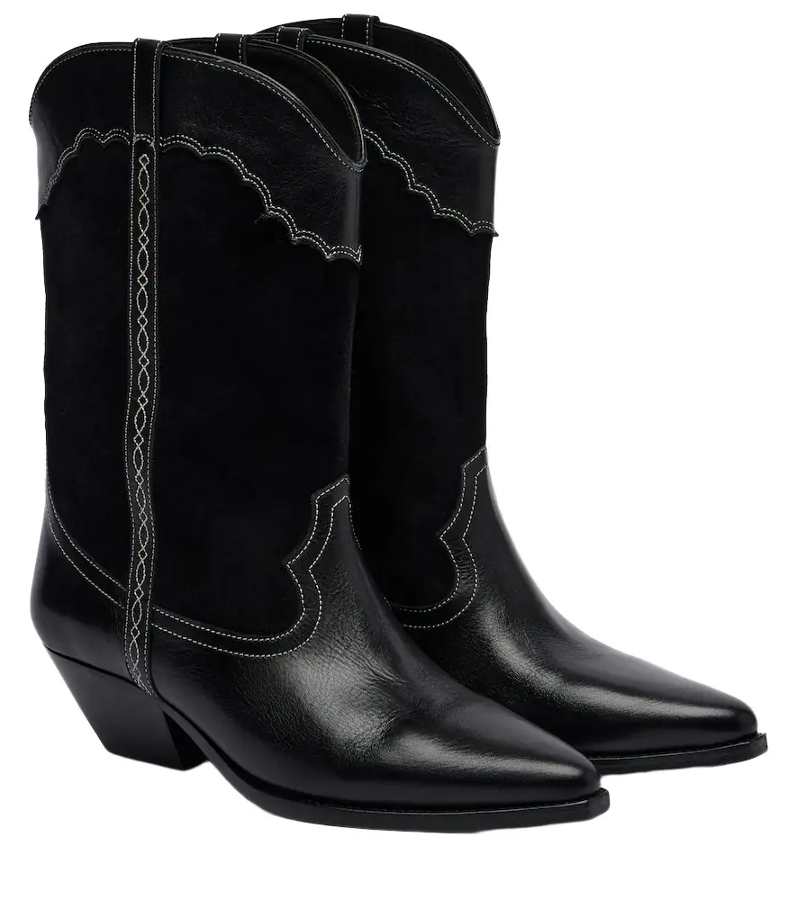 Isabel Marant Duerte 40 leather and suede cowboy boots