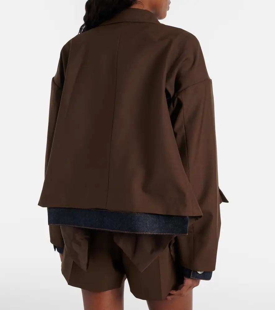 Sacai Denim-trimmed jacket | Thumbnail 3 Sacai Denim-trimmed jacket | Thumbnail 3
