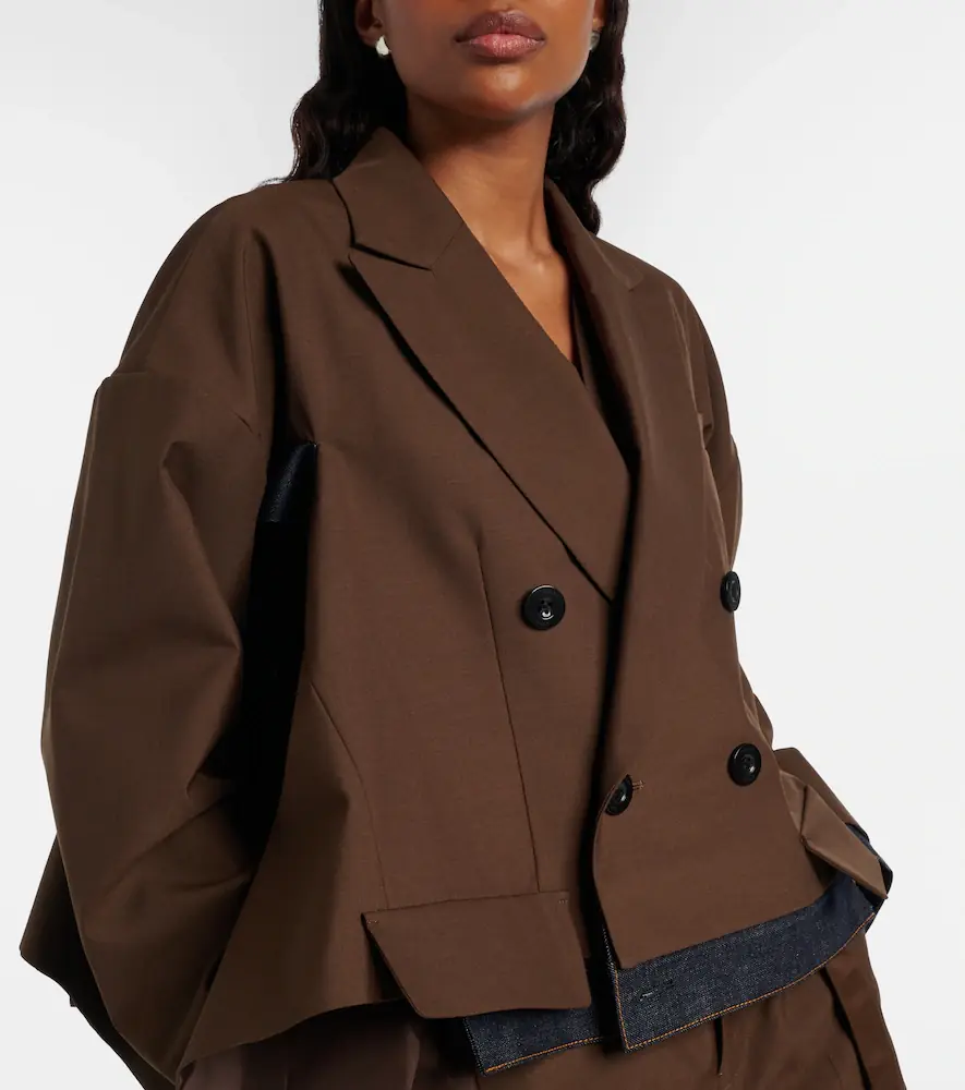 Sacai Denim-trimmed jacket | Thumbnail 4 Sacai Denim-trimmed jacket | Thumbnail 4