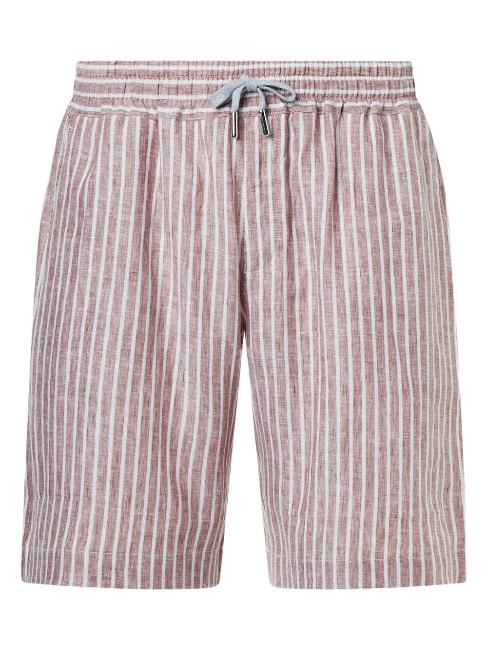 FEDELI Alfa striped linen Bermuda shorts