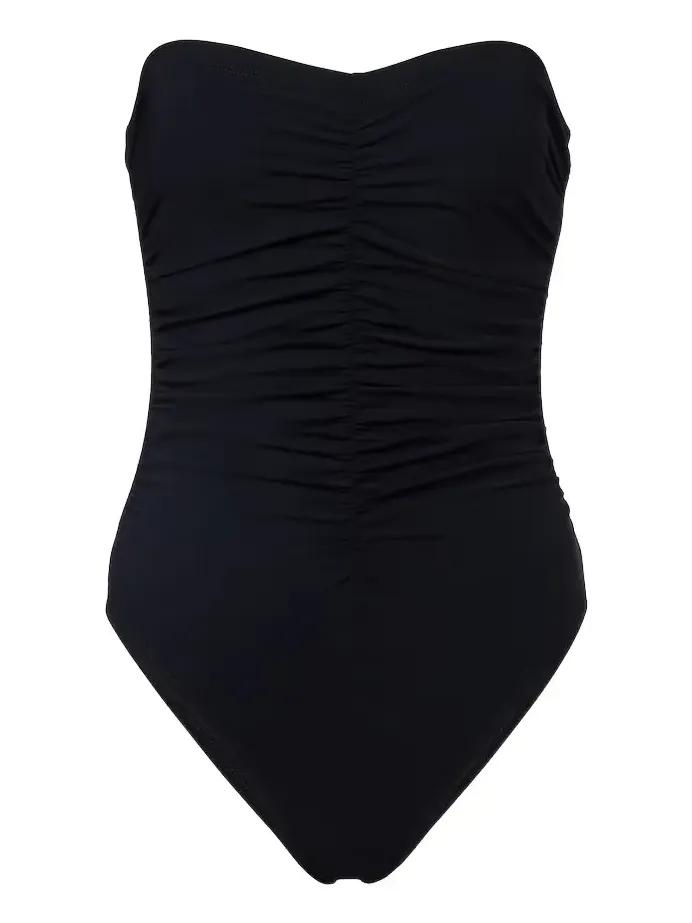 Basics ruched strapless swimsuit