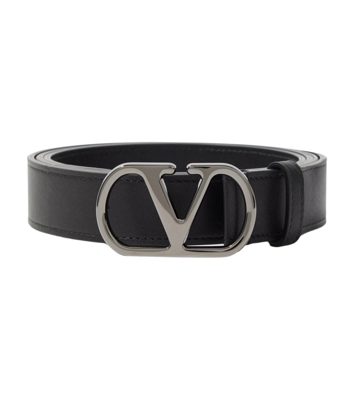 VLogo leather belt