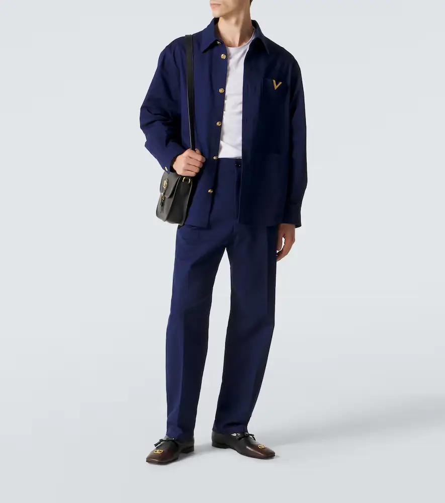 Valentino Garavani VGold cotton gabardine overshirt | Thumbnail 3 Valentino Garavani VGold cotton gabardine overshirt | Thumbnail 3