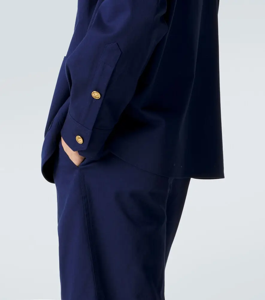 Valentino Garavani VGold cotton gabardine overshirt | Thumbnail 6 Valentino Garavani VGold cotton gabardine overshirt | Thumbnail 6