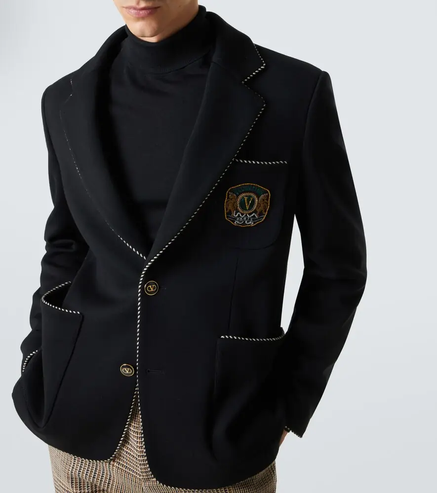 Valentino Garavani Embroidered virgin wool blazer | Thumbnail 3 Valentino Garavani Embroidered virgin wool blazer | Thumbnail 3