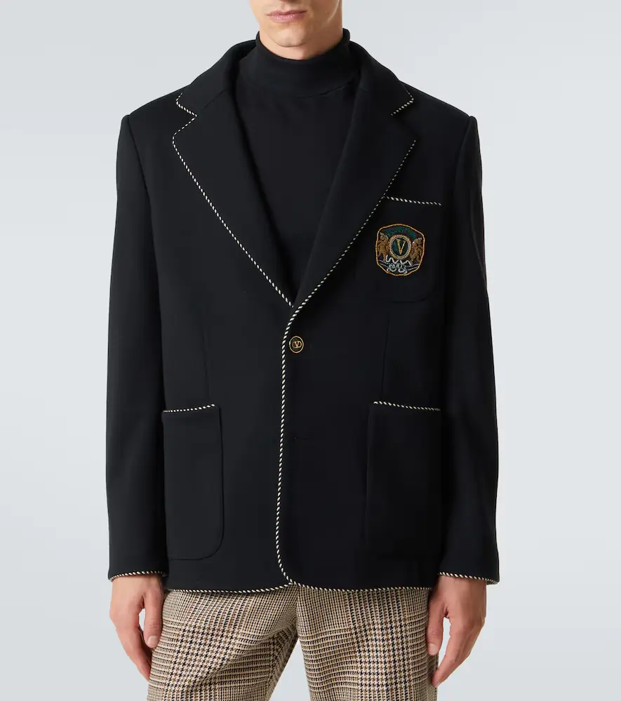Valentino Garavani Embroidered virgin wool blazer | Thumbnail 4 Valentino Garavani Embroidered virgin wool blazer | Thumbnail 4