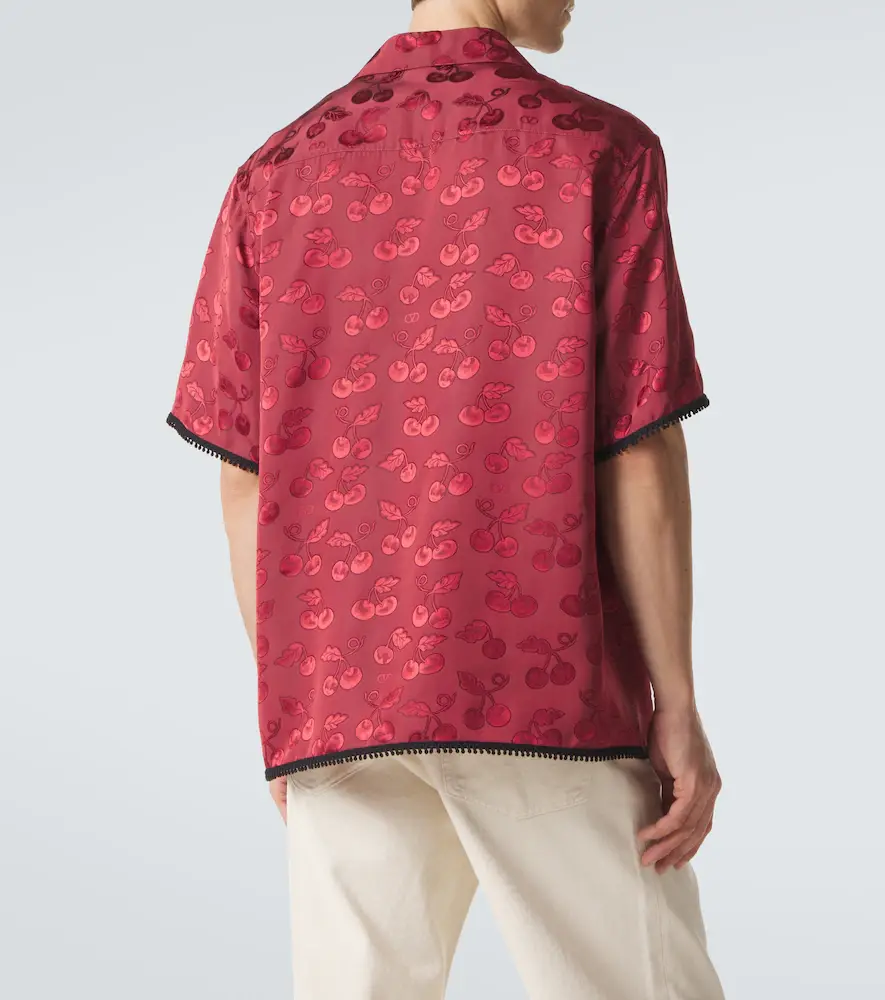 Valentino Garavani Cherryfic jacquard bowling shirt | Thumbnail 3