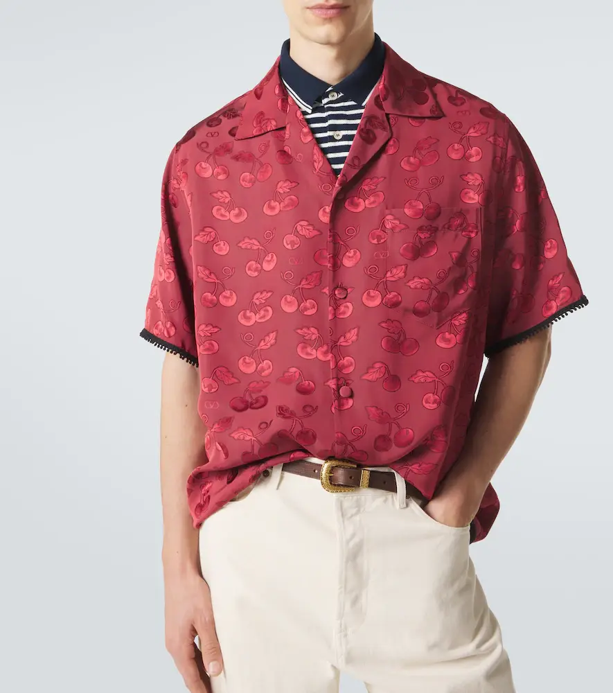 Valentino Garavani Cherryfic jacquard bowling shirt | Thumbnail 4