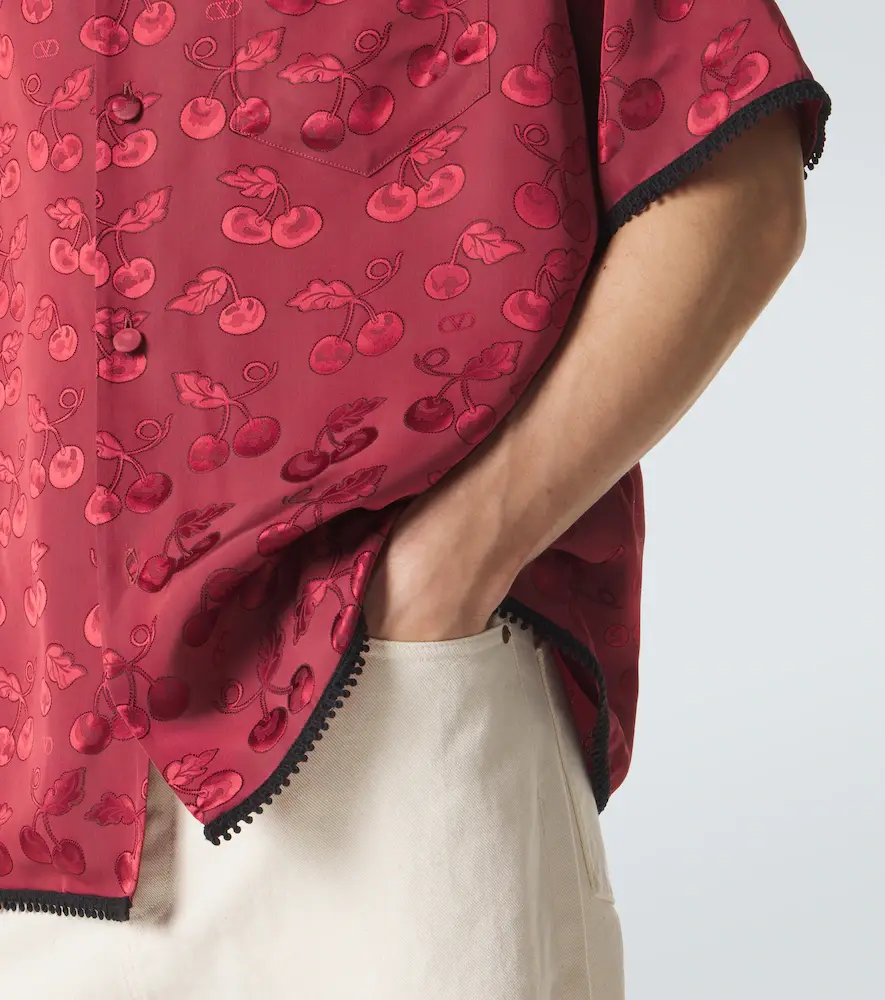 Valentino Garavani Cherryfic jacquard bowling shirt | Thumbnail 5